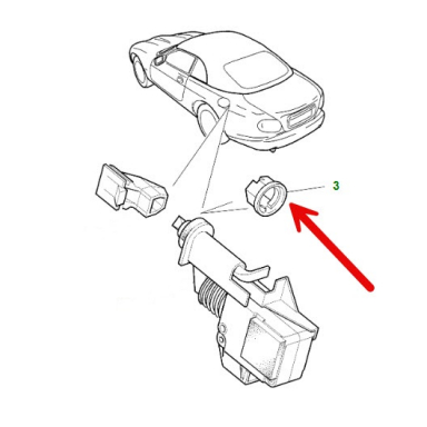 USED Fuel Filler Plastic Nut HJA3108AC